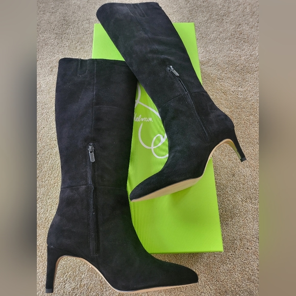 New! Sam edelman uma black suede knee high boots 6.5 - Picture 5 of 12